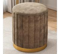 Rangement Rond - Tabouret Champignon en Velours avec Couvercle Amovible, Rangement pour Repose-Pieds, Chaise de Coiffeuse pour Salon, Chambre à Coucher, Salle de Maquillage