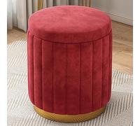 Rangement Rond - Tabouret Champignon en Velours avec Couvercle Amovible, Rangement pour Repose-Pieds, Chaise de Coiffeuse pour Salon, Chambre à Coucher, Salle de Maquillage