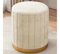 Rangement Rond - Tabouret Champignon en Velours avec Couvercle Amovible, Rangement pour Repose-Pieds, Chaise de Coiffeuse pour Salon, Chambre à Coucher, Salle de Maquillage