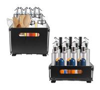 Rangement sous Évier en Métal avec Tiroir de Rangement Coulissant Étagère sous Évier Organiseur pour Cuisine et Salle de Bain Acier au Carbone --Noir (38 x 25 x 10 cm + 38 x 25 x 19 cm) (2 pièces)