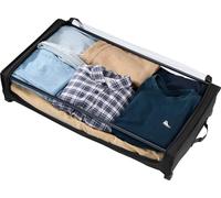 Rangement sous lit avec roulettes, 770 x 470 x 173 mm, bacs de rangement sous lit avec couvercle transparent, range-chaussures sous lit, bacs de rangement à roulettes sous lit pour vêtements, chaussur