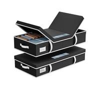 Rangement Sous Lit Grande Capacité avec Fenêtre Transparente noir