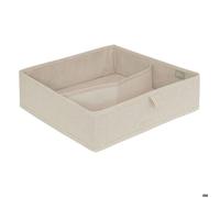 Rangement tiroir ""Groomy"" 2 compartiments beige 36x36cm - 5 five simply smart
