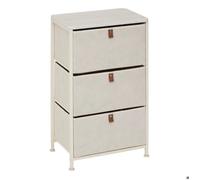 Tour de rangement 3 tiroirs TISSA - Beige