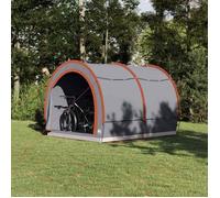 vidaXL Abri à vélos avec toit, gris et orange, 256 x 222 x 182 cm, Taft