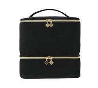 Rangement Vernis A Ongle Nouveau sac de rangement vernis à ongles 30 grilles, étui d'huile essentielle, grand main Portable for cosmétiques, organisateur avec poignée for outils voyage(Black)