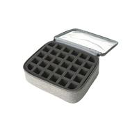 Rangement Vernis A Ongle Sac de rangement vernis à ongles 30 bouteilles, grand sac cosmétique portatif multicolore, peut contenir jusqu'à 40, perceuse(Grey)