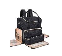 Rangement Vernis A Ongle Sac de rangement vernis à ongles, 48/80 bouteilles, grand sac main/sac bandoulière, organisateur, d'huile essentielle, boîte d'outils soins des(M-Black)