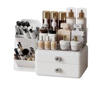 Rangements de Maquillage pour Coiffeuse Grande vitrine avec tiroirs | Organisateur de Maquillage avec Porte-pinceaux Pour Salon, Cuisine, Salle de Bain, Plan de Travail, Buffet