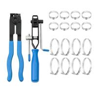 RANJI - Pince Collier Cardan avec 16 Colliers Inox - Kit Pince à Collier Soufflet de Cardan Professionnel, Outil de Serrage et Coupe, pour Durite, Échappement, Réparation Automobile