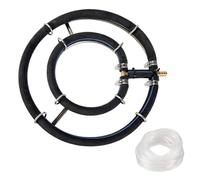 RANJIMA Anneau aérateur 25 cm en acier inoxydable 304 - Diffuseur d'oxygène japonais - Diamètre du tube : 8 mm - Pour ventilation de bassin koï et étang de jardin, aquarium