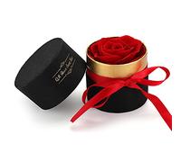 RANJIMA Cadeaux de Fête des Mères pour Femmes,Rose Eternelle, Cadeau Fleur de Rose Conservée à la Main, Rose Stabilisée Rouge Roses Infinity, Romantique Cadeau pour Anniversaire, Décoration de Mariage