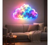RANJIMA Lumière LED en forme de nuage, à faire soi-même, alimentée par USB | Kit de décoration de nuages d'orage 3D, lumière dynamique multicolore pour chambre, salle de jeux, fête