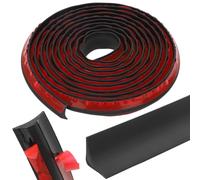 RANJIMA Plinthe d'angle autocollante, flexible, étanche, en silicone, plan de travail de cuisine, 15 x 15 mm, noire, 3 m