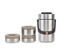 Rankomu 2,3L Thermos pour Repas Alimentaire, Récipient Isotherme Chaud 3 étages 304 Acier Inoxydable Boîte Repas Lunch Box Vacuums, avec Double Paroi pour Travail, Voyage, Pique-nique & Camping