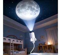 RANQILI Veilleuse projecteur galaxie 2 en 1 avec 12 films de projection coulissants, USB réglable à 360°, veilleuse de plafond, décoration de chambre à coucher, cadeau pour adultes et enfants