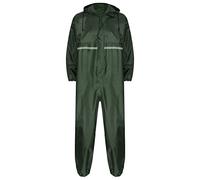 ranrann Homme Combinaison de Pluie Imperméable Réfléchissant Salopette de Travail à Capuche Combinaison Pêche Zippé Multi-Usage Vêtements de Pluie M-4XL