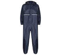 ranrann Homme Combinaison de Pluie Imperméable Réfléchissant Salopette de Travail à Capuche Combinaison Pêche Zippé Multi-Usage Vêtements de Pluie M-4XL