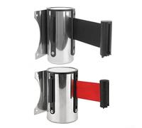 RANRAO Barrière de file d'attente murale en acier inoxydable rétractable pour contrôle de la foule pour halls d'hôtel (rouge, 2 m)