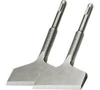 RANSENERS SDS-plus ciseau de carreleur 2 pièces, burin à pelle 165 x 75mm, avec un angle de travail de 15°, universel, en acier super trempé