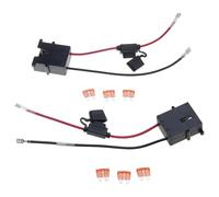 Ranuw Connecteur de faisceau de câbles en 2 pièces, faisceaux de câblage de batterie, blocs d'alimentation, câblage avec fusibles pour jouets à s'asseoir, kit de connexion facile à installer pour