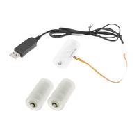 Ranuw Lot de 3 piles USB vers 4,5 V LR14 C pour jouets, contrôleurs, chauffe-eau, lampes de poche, câbles longs