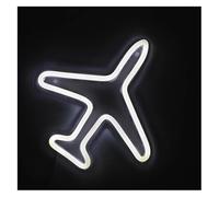 RANVEXO Lampe LED néon en forme d'avion pour chambre d'enfant, fête, galerie, studio, décoration murale, veilleuse, 19,5 cm x 18