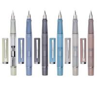 Ranvi - Coffret de 6 stylos-plumes Jinhao 58D avec convertisseur d'encre, plume fine, corps transparent