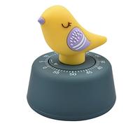 Ranvi Minuterie de Cuisine en Forme d'oiseau Artisanat à remontage mécanique Minuterie de 60 Minutes Animal Mignon Minuterie pour Enfants Gérer Le Temps, la Cuisson Amusante et Les œufs durs(Jaune)