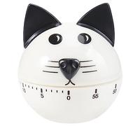 Ranvi Minuteur de cuisine en forme d'animal mignon, mécanique de 60 minutes, pas besoin de pile, chat