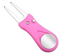 Raopuzi Golf Releve-Pitch Outil Pliable 1 Pack avec Marqueur De Balle Magnetique, Golf Divot Pitch Tool Mini Outil Leger Portable Et Pliable 3 Styles pour Hommes Femmes (Rose)