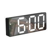 Raopuzi Reveil Projecteur avec Radio, Horloge Numérique, Reveil USB avec Double Alarme et Écran Miroir LED de 7, Snooze, 4 Niveaux de Luminosité, 12/24h, 15 Volume, La Maison, Le Bureau