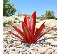 Raopuzi Sculpture Rustique de Tequila Bleue, 65CM Art décoration Statue Déco à la Maison,Figurines de Jardin,Ornements de Pelouse,Piquets de Jardin,Plantes d'agave en Métal pour Cour Extérieure (F)