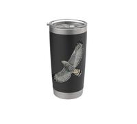 Rapaces en vol - Buse grise Gobelet isotherme en acier inoxydable double paroi
