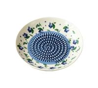 Râpe à ail - 12,4 x 12,4 x 1,8 cm - Mini assiettes à râper réglables en porcelaine - Assiette ronde manuelle en céramique à motif de fruits | Plat à râper l'ail portable pour le gingembre, le fromage