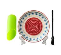 Râpe à ail en céramique | 3 pièces en céramique manuelle multifonction avec brosse | râpe à ail | pour cuisson au four cuisine fraise fruits aliments éplucher