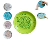 Râpe à ail en céramique faite à la main, hachoir décoratif pour gingembre, ail, oignon, fromage, râpe de cuisine facile à nettoyer (vert)