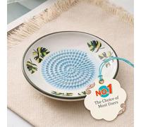 Râpe à ail et gingembre en céramique, gadget de cuisine multifonction avec pince à herbes, éplucheur et support de brosse, idéale pour tomates, trempettes à l'huile d'olive et cadeau (B)