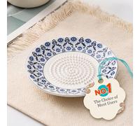 Râpe à ail et gingembre en céramique, gadget de cuisine multifonction avec pince à herbes, éplucheur et support de brosse, idéale pour tomates, trempettes à l'huile d'olive et cadeau (G)