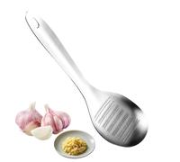 Râpe à ail - Outil de broyage portable en acier inoxydable, cuillère à écraser le gingembre, pour cuisine, pâtisserie, cuisine, vacances, camping, pique-nique, hôtel, restaurant, fromage
