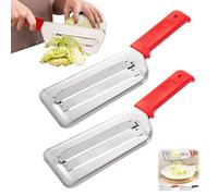 Râpe À Chou, Lot de 2 Couteau À Râper En Acier Inoxydable, Râpe À Double Lame Avec Poignée Antidérapante, Coupe-Légumes Multifonctionnel Pour Carottes Pommes De Terre Et Choux