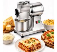 Râpe À Fromage Électrique Professionnelle 550 W, En Acier Inoxydable, Pour Râper Le Son De Pain, Capacité De 40 Kg/h, Large Goulotte Dalimentation Et Bac De Récupération, Idéale Pour Le Fromage,