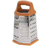 Râpe à fromage en acier inoxydable à 6 faces râpe légumes de 23 cm de hauteur avec base antidérapante et poignée portable pour la cuisine