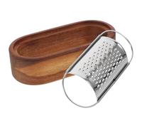 Râpe à Fromage en Acier Inoxydable et Bois, Outil la Cuisine | Usage Manuel Léger, Prise en Main Confortable, pour Légumes et Courgettes, la Cuisine, Camping, Restaurant