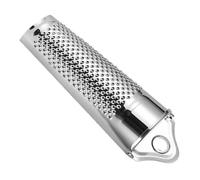 Râpe à Fromage en Acier Inoxydable, Zesteur Manuel Portable | Chambre Intégrée, Base Plate et Trou Suspendre, pour Gingembre et Fromages Fermes, Argenté