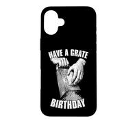 Râpe à Fromage Humoristique « Have A Grate Birthday » Coque pour iPhone 16 Plus