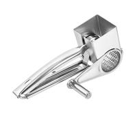 Râpe à fromage rotative inox, tambour manuel | Ail gingembre légumes, poignée accrochable, tambour amovible, lave-vaisselle, anti-usure
