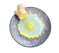 Râpe à l'ail | Disque à aiguiser en céramique gaufré bloqué couleur | Petit bol en céramique Presse Mincer Bol, Cuisine Légumes Râpe Plat Ail Gingembre - Pour Fruits Alimentaires Wasabi Daikon Accueil