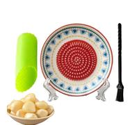 Râpe à l'ail en céramique trois pièces multifonctions à main | Plat à friction à l'ail pour éplucher le gingembre, les tomates, les fruits, le chocolat, les fraises et