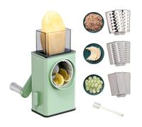 Râpe à Légumes 3 en 1. Mandoline de Cuisine Multifonctionnelle. Tambour Coupe-Légumes, 3 Lames en Acier Inoxydable. Râpe à Fromage, Hachoir à Pommes de Terre (Haché, Tranché, Julienne).